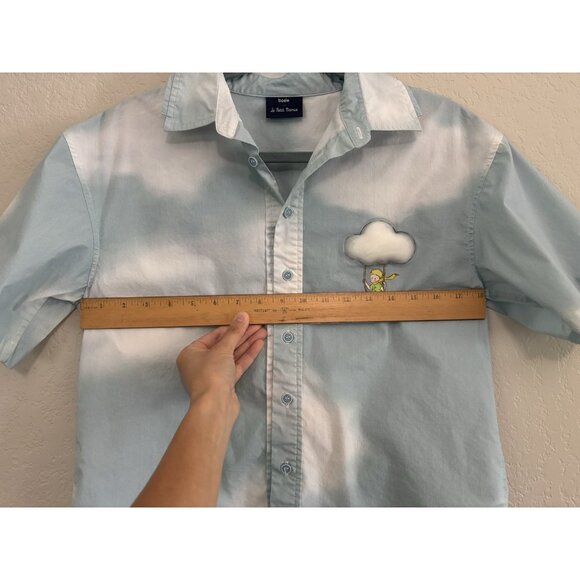 Bosie Le Petit Prince The Little Prince Button Down Shirt 3D Cloud Sz S - Picture 8 of 9